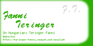 fanni teringer business card